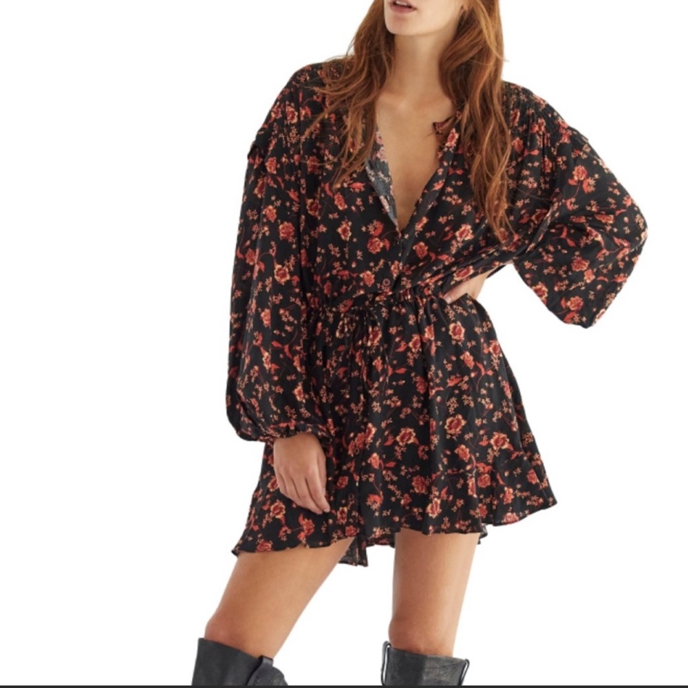 WOMEN’S FREE PEOPLE FLOWER FIELDS MINI DRESS